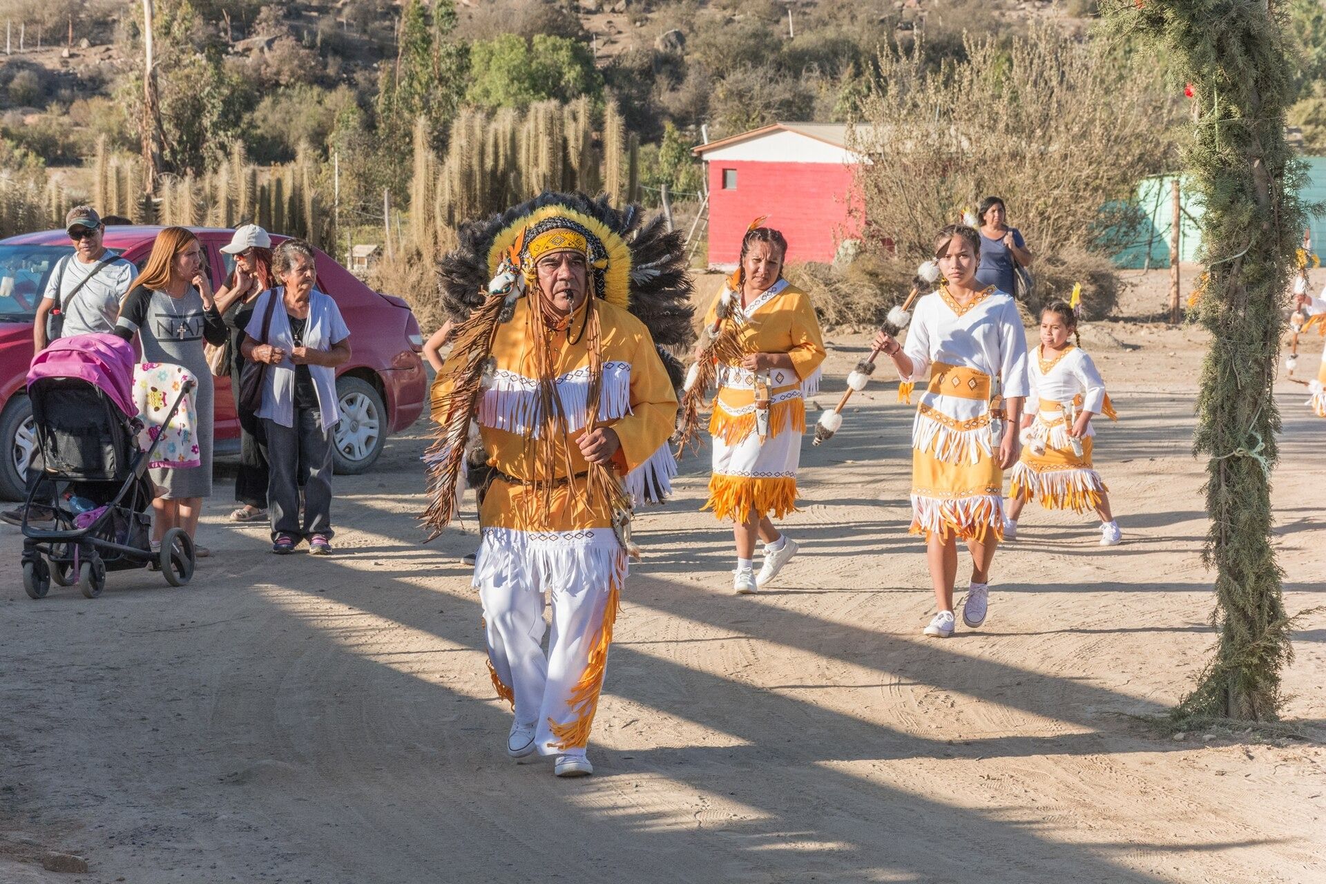Baile religioso en El Divisadero, Punitaqui. No es un baile chino.